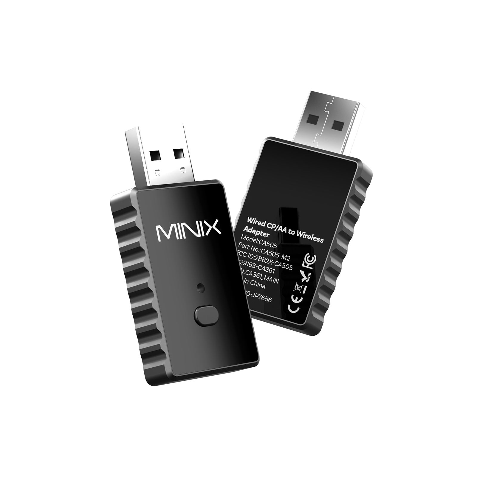 MINXI CA505 2-in-1 Wired CarPlay / Android Auto to Wireless Adapter