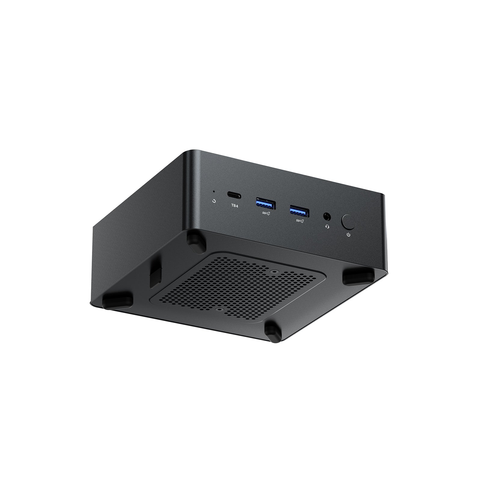 MINIX EU928-AI mini PC with Intel Core Ultra 9 285H processor on white background.