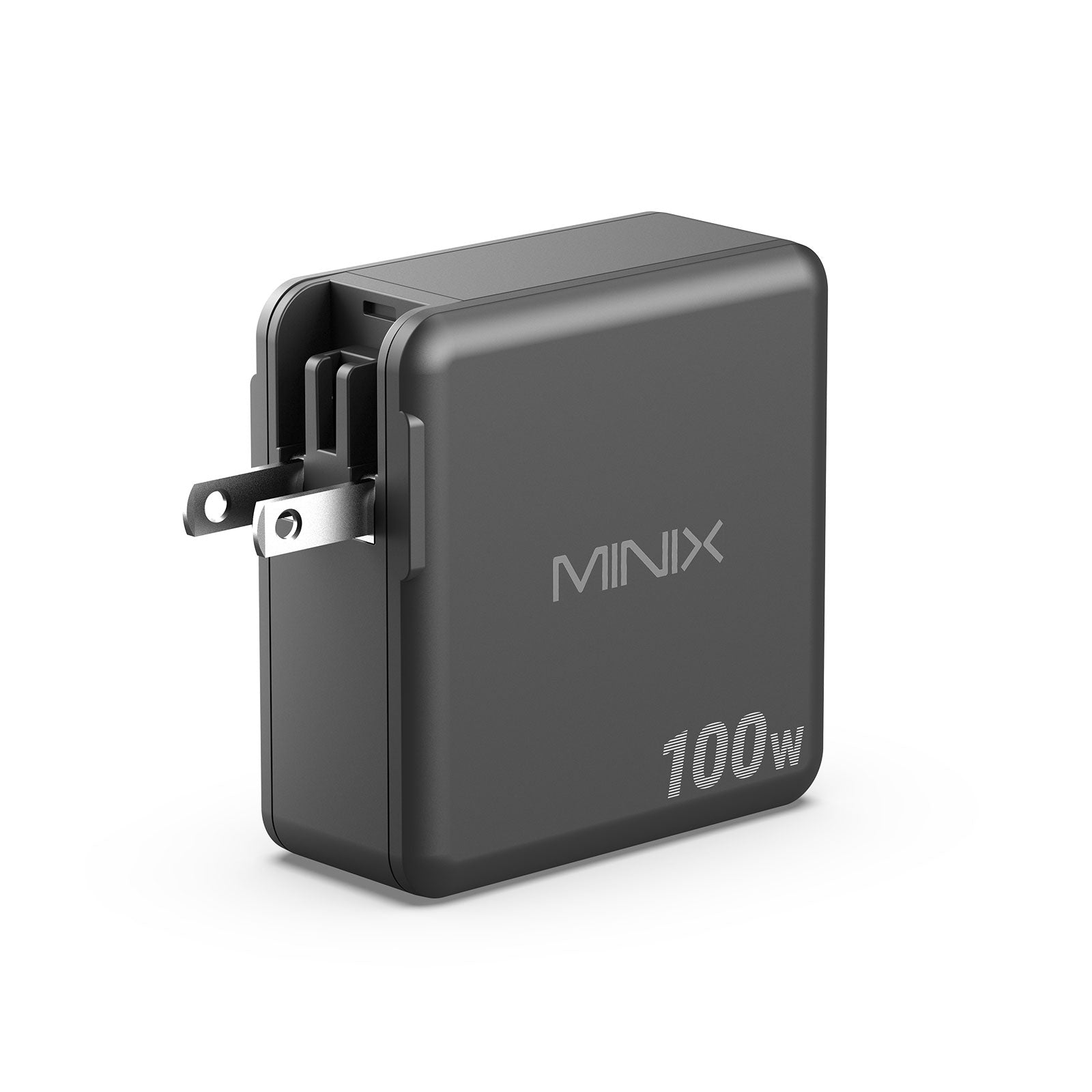 Ładowarka ścienna MINIX P100 100 W GaN z 4 portami i wymiennymi wtyczkami