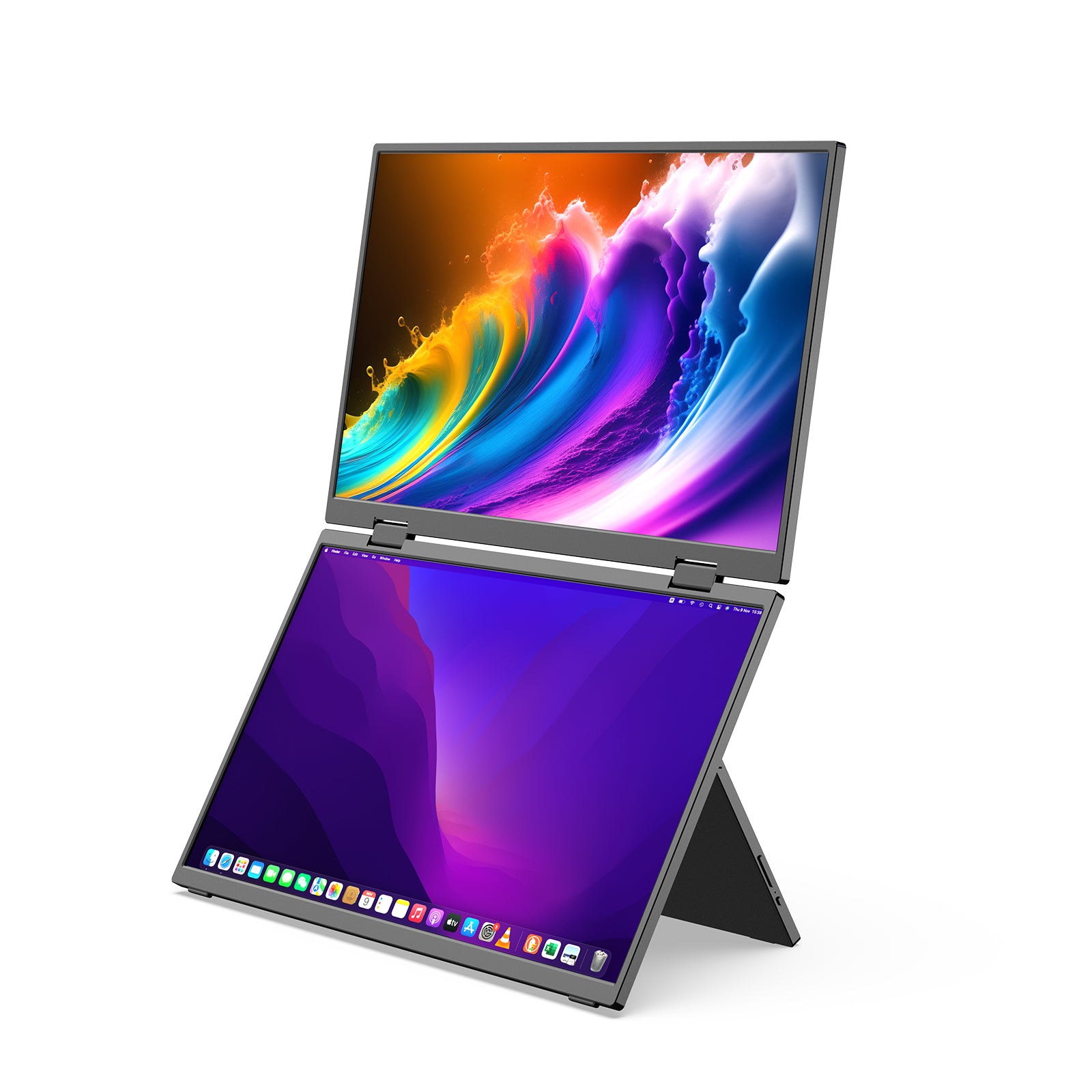MINIX SF15 FOLD 15,6" Faltbarer tragbarer Monitor mit zwei Bildschirmen