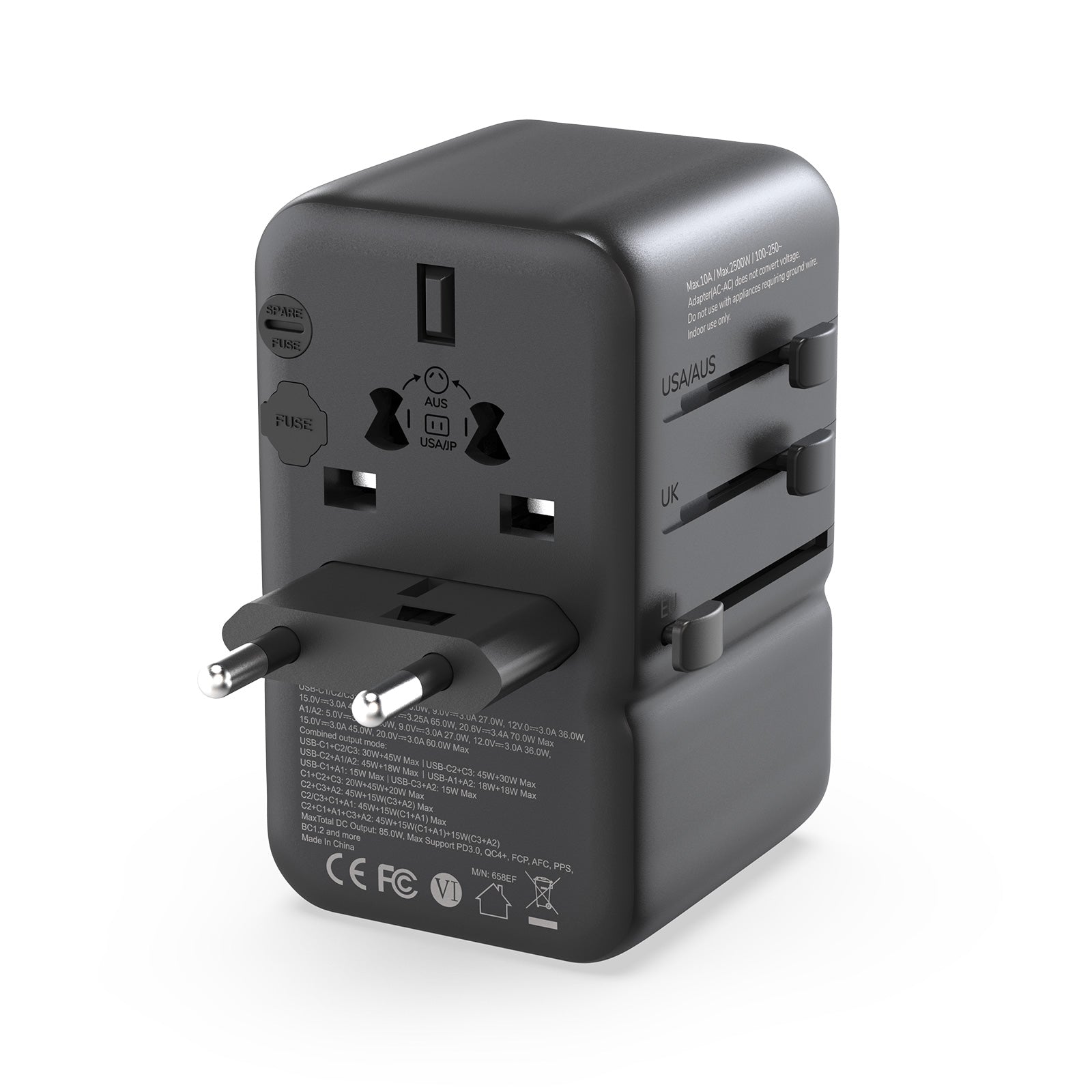 Adaptador de viaje universal MINIX TP85 GaN-III de 85 W