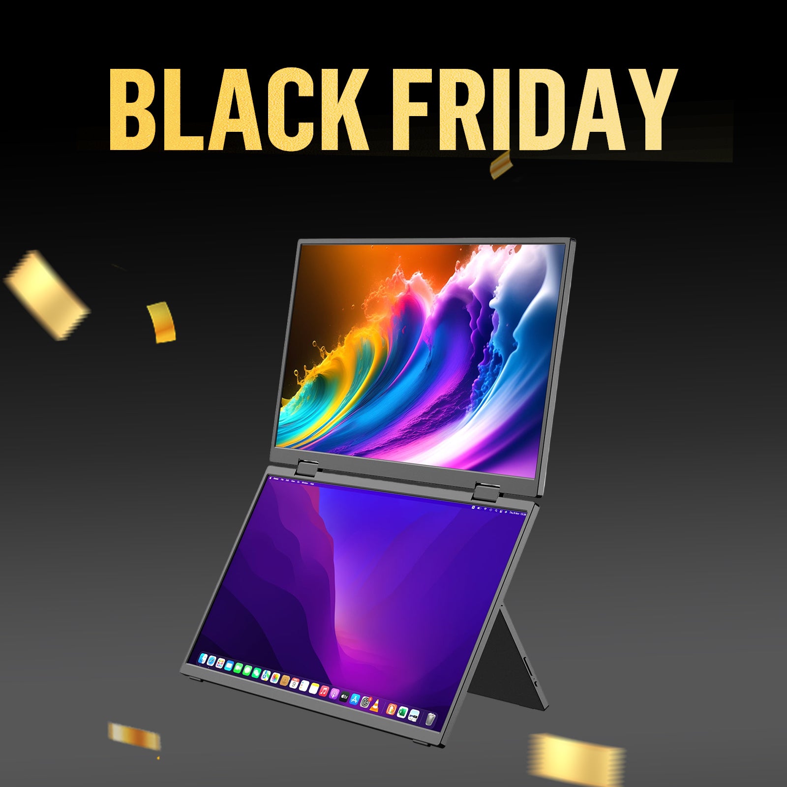 MINIX SF15 FOLD 15.6" Dual-Screen Foldable Portable Monitor