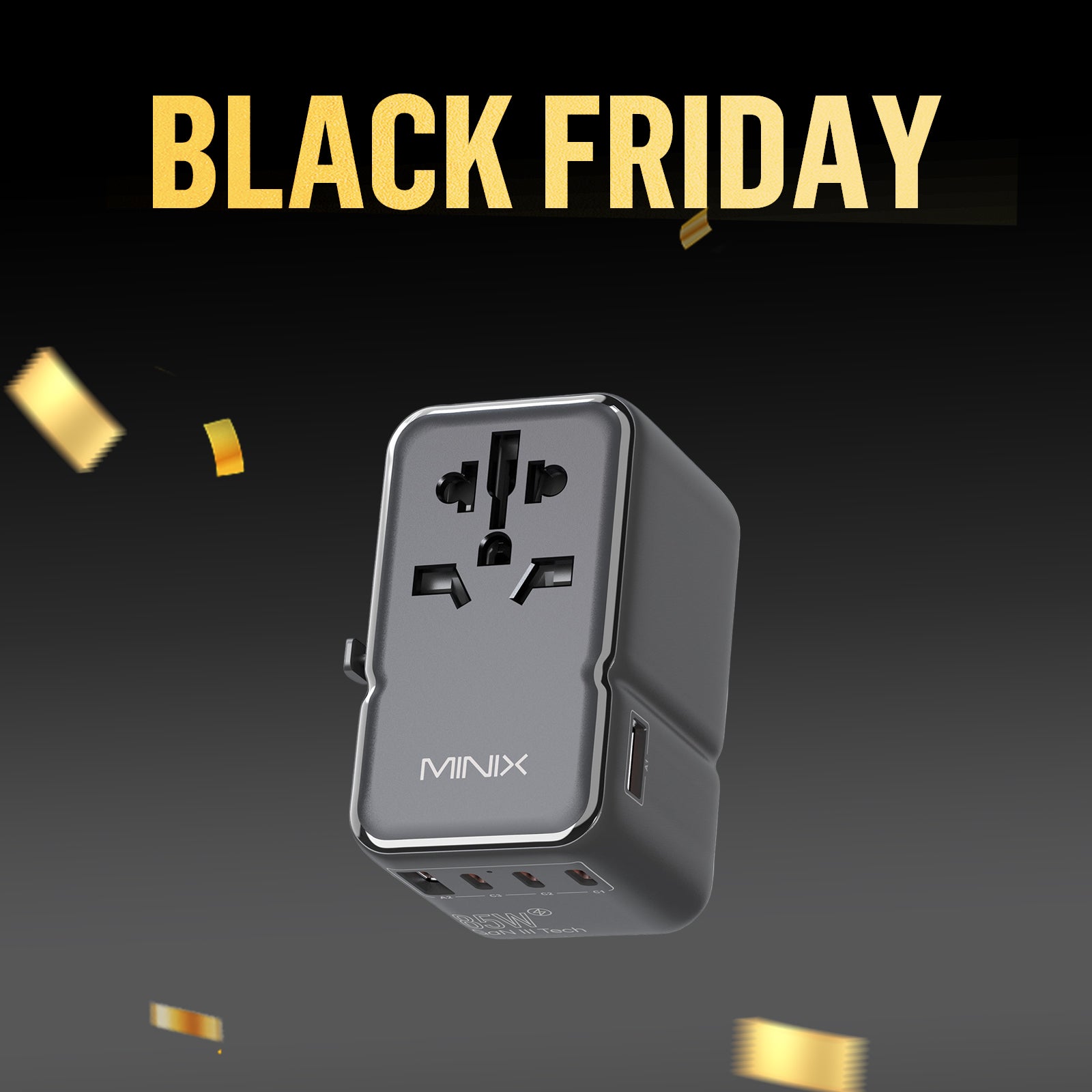 MINIX TP85 GaN-III 85W Universal Travel Adapter