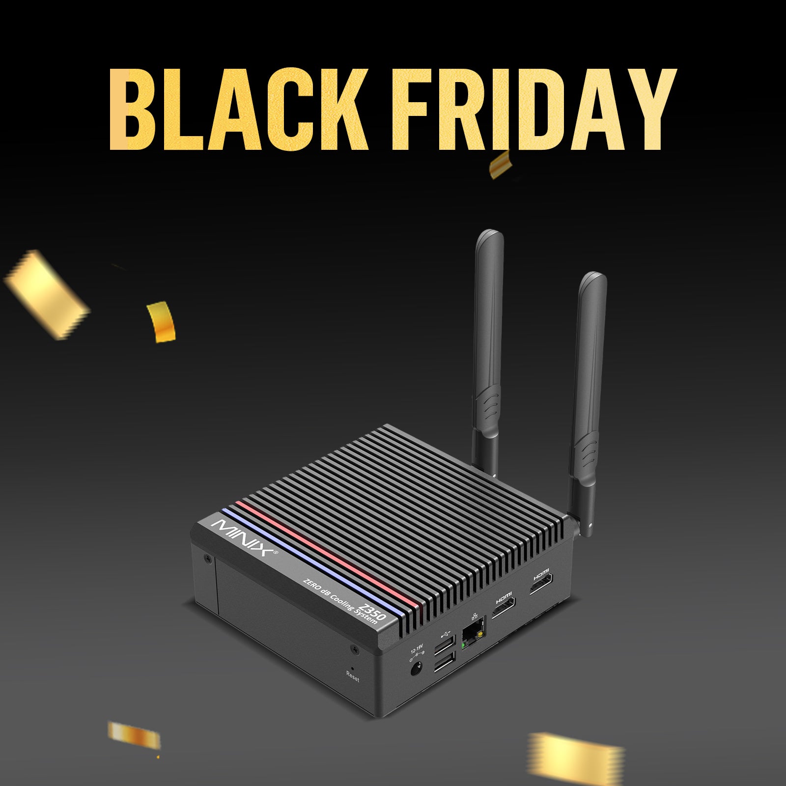 MINIX Z350-0dB Intel Core i3-N350 Fanless Mini PC