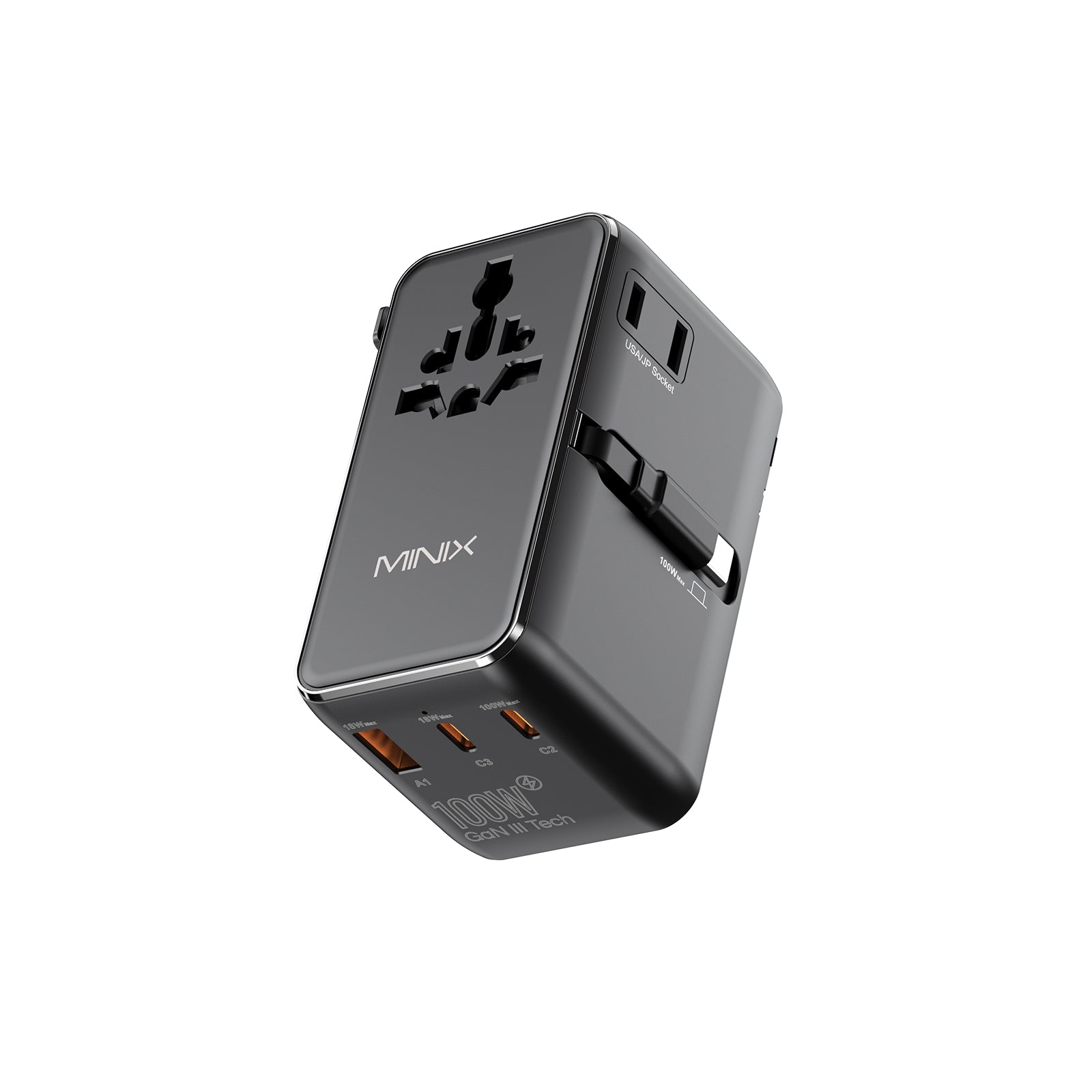 MINIX TP100C GaN-III 100W ユニバーサルトラベルアダプター（ケーブル付き）