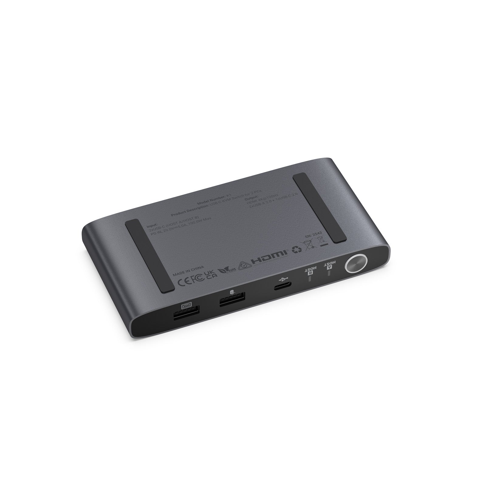 MINIX K1 USB-C KVMスイッチ（2台のPC用）