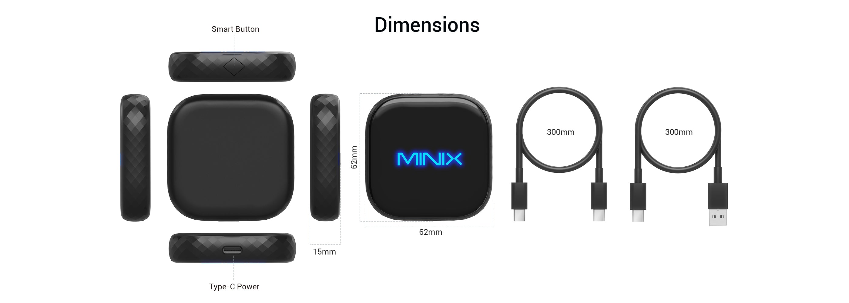 Podmini 黒 Minix CP85 CarPlay - Wireless Apple & Android Auto Adapter