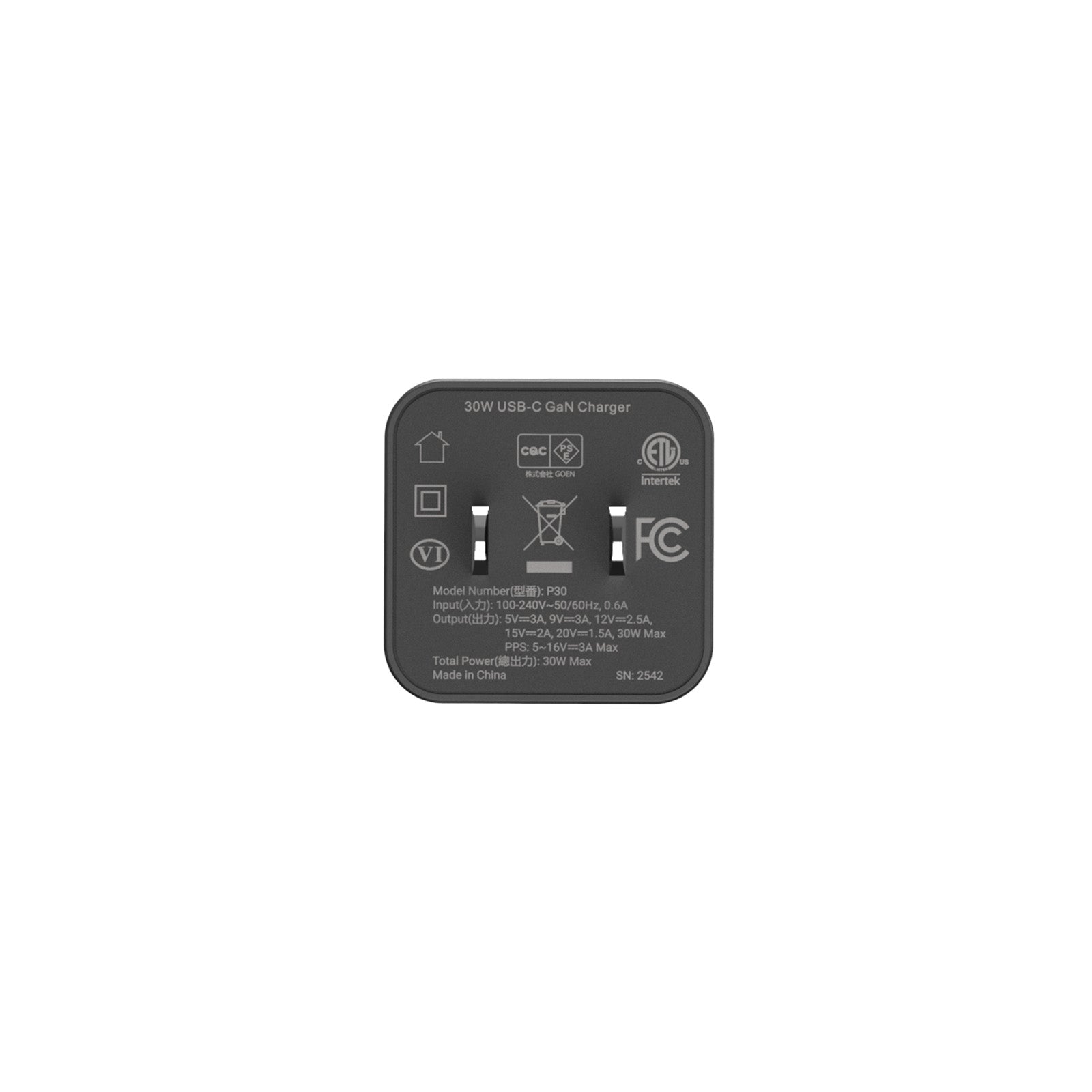 MINIX P30 30W 1-Port USB-C GaN Charger