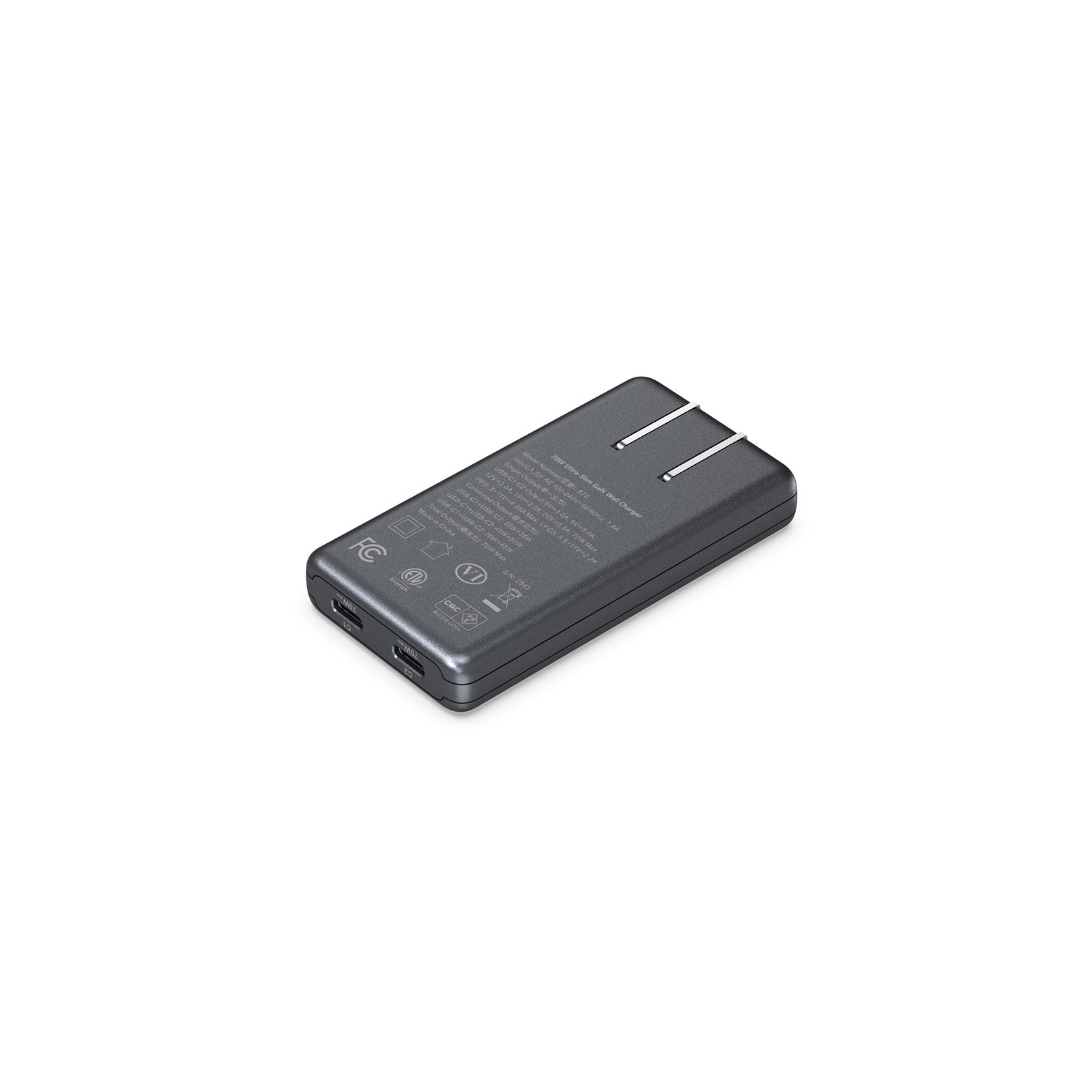 MINIX S70 70W 2-Port Ultra-Slim GaN Wall Charger