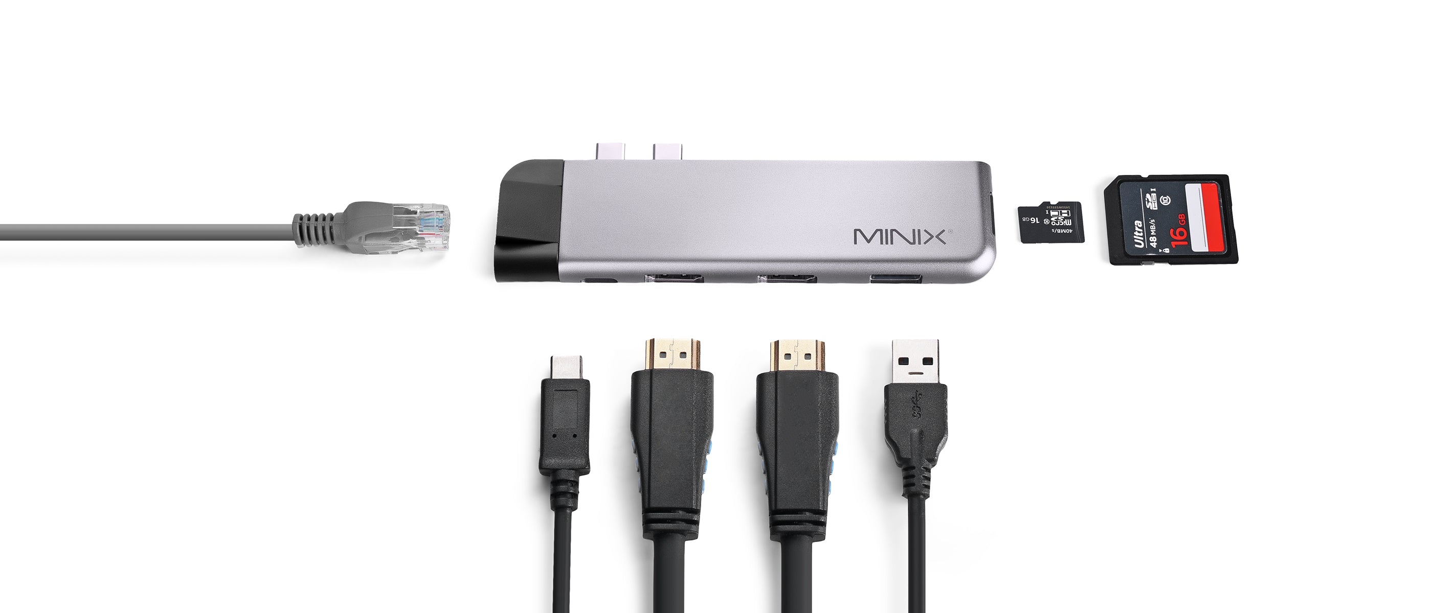 Minix NEO C-DH USB-C Adapter - Dual HDMI for MacBook